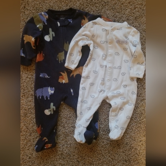 Baby Boy's Carter's 6M 2 PC Pajama Bundle. - Picture 1 of 3